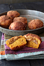 Biscoff Stuffed Pumpkin Mini Muffins
