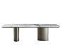Rectangular marble dining table TANGERI | Rectangular table by Casamilano