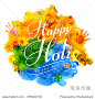 illustration of abstract colorful Happy Holi background