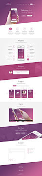 Delicious App Landing Theme by Pierre Marais, via Behance