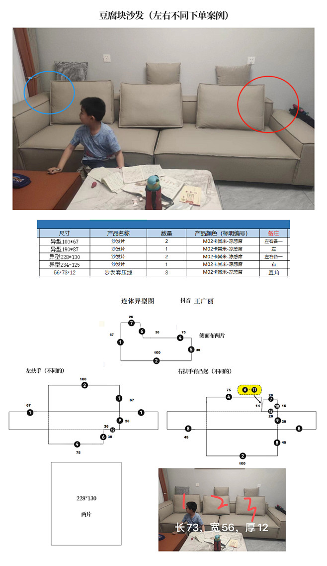 豆腐块左右不同