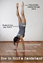 how to handstand at a glance. click through for a handstand training plan by Patrick Beach