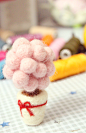 【果子一箩筐】羊毛毡饰品 自制羊毛毡 粉色小树 挂件 羊毛毡手作