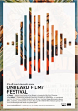 The integration of the sound element graphic, revealing the positive space of the image is really a great solve in highlighting the theme. Unheard music in film.: 