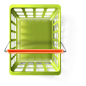 绿色的购物篮图标
