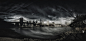 General 2300x1092 landscape photography panoramas New York City Brooklyn Bridge river monochrome skyscraper clouds architecture