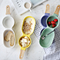 创意分格碗陶瓷水果沙拉碗家用零食碗木把手日式餐具儿童分格碗-淘宝网