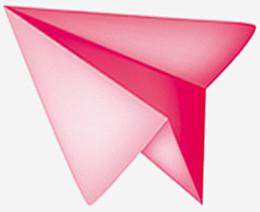 粉红色纸飞机-觅元素51yuansu.c...