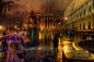 Eduard Gordeev：宛若油画的雨中城市