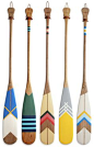 Colorful canoe paddles - designvagabond