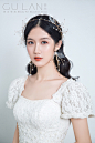 谷兰美妆教育频道的化妆造型作品《轻复古白纱新娘》