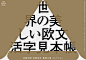 世界の美しい欧文活字見本帳