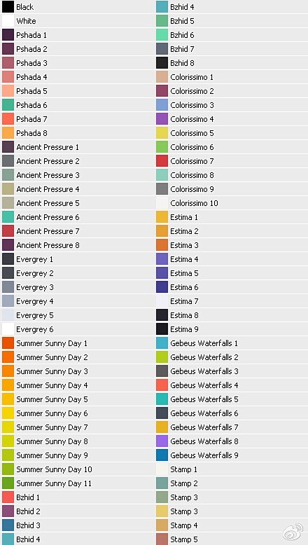 【干货！专属扁平化设计的PS色板下载】色...
