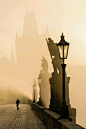 Foggy, Prague, Czech Republic
photo via tedford