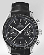 欧米茄-超霸系列 3220.50.00 男士机械表OMEGA Watches: Speedmaster Moonwatch Omega Co-Axial Chronograph - Steel on leather strap - 311.33.44.51.01.001