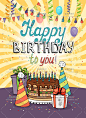 [e108]EPS矢量110组卡通手绘动物气球生日庆祝背景卡片VI设计素材-淘宝网