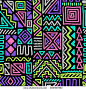 vector seamless pattern with abstract lines. geometric art print. fashion 80s-90s. memphis style design. ethnic hipster backdrop. Wallpaper, cloth design, fabric, paper, cover, textile. hand drawn. - stock vector