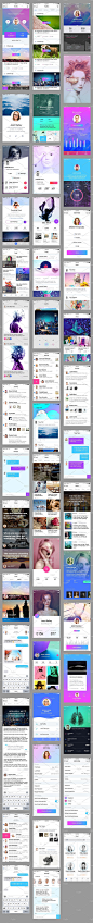 10套多主题移动手机APP UI kits PSD模版 Mobile Theme UI/UX Kit :  