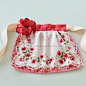 cute idea to make a tiny apron from a vintage hankie