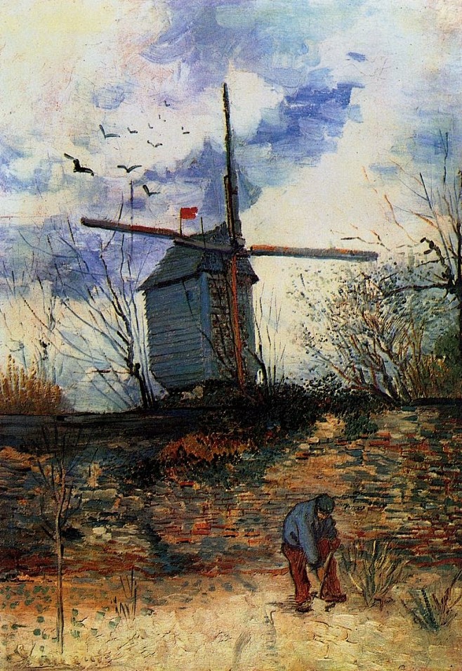 德拉加莱特的磨坊 荷兰 梵高 油画
