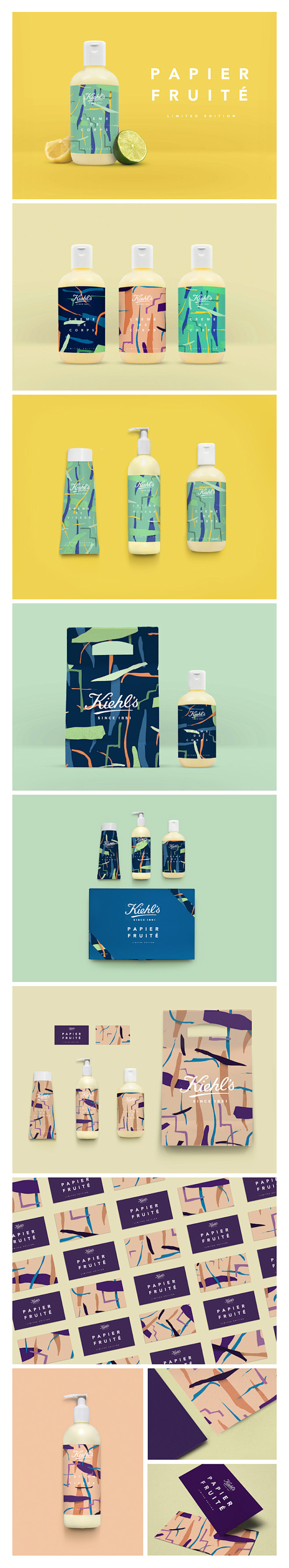 Kiehl's水果香味化妆品包装设计