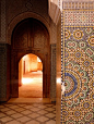 Tiles and doorway.