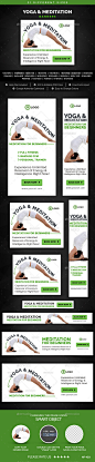 Yoga & Meditation Banners - Banners & Ads Web Elements