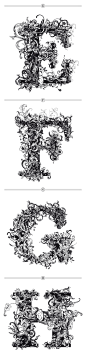 BRUSHWOOD国外花纹风格手绘黑白英文字体设计欣赏-平面设计 - DOOOOR.com #采集大赛#