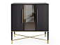 Wooden and crystal display cabinet with integrated lighting TAMA | Display cabinet by Gallotti&Radice