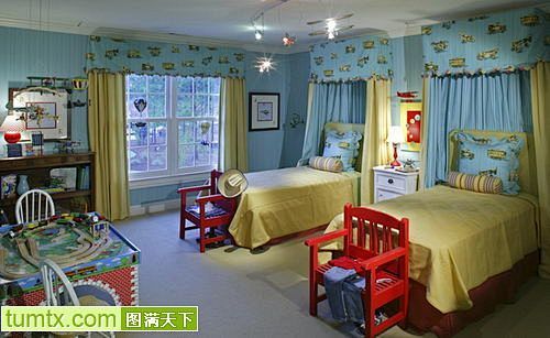可爱欧式儿童房实景图床