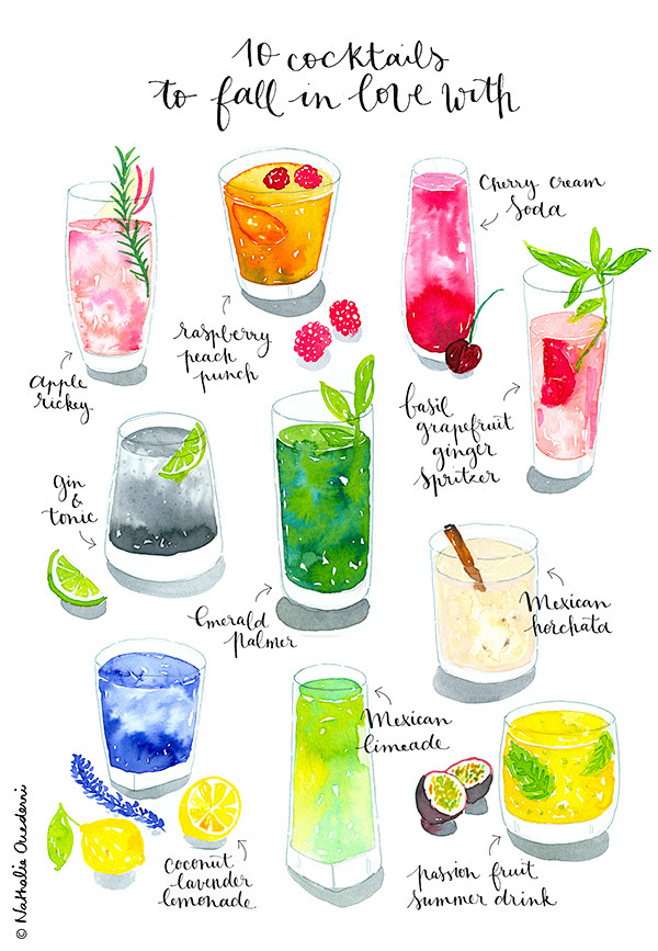 Watercolor cocktails...