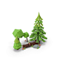 Low Poly Forest Object