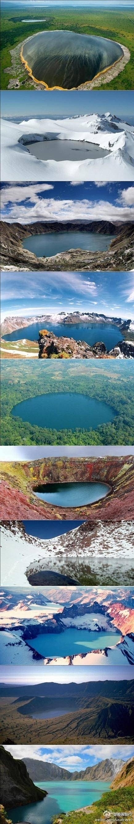 【世界最美火山湖】1、非洲艾伯丁裂口；2...