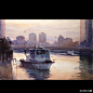 #大触分享# 分享一组日本水彩画家ins:kiroku2014  的水彩作品，关于船，海浪画的非常棒，值得学习。