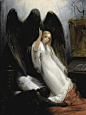 ÉMILE-JEAN-HORACE VERNET (1789 - 1863) -  THE DEATH ANGEL OR THE DEATH ANGEL AND THE MAIDEN, 1841