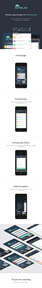 Scholar App : Worked on Experience and Interface design for Scholar app
