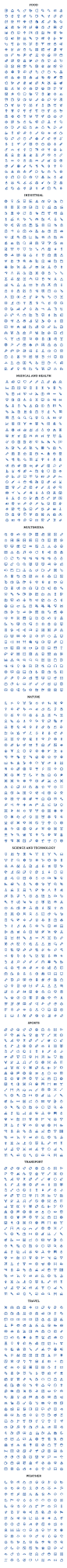 5000+ Bold Outline Icons : - 5160 Icons Included- 20 Different Categories Icons- 8 File Formats (AI, EPS, PDF, CSH, PNG, PSD, SVG and JPG)- Separated PNG Files Available in Variety of Size (48x48, 64x64, 128x128, 256x256, 512x512)- Stroke Thickness Contro