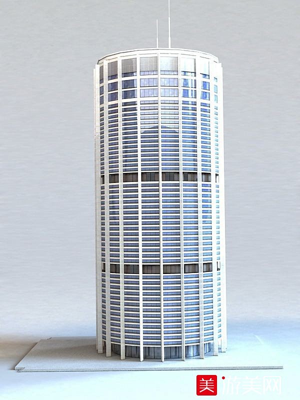 【新提醒】城市现代圆柱形建筑3Dmax模...