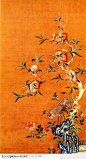 中国国画之古典图画-仙鹤与潘桃