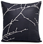 18" X 18" Charcoal Gray Branches Decorative Pillow Cover, 12"x20" contemporary-decorative-pillows