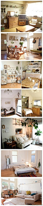 日本的房子以小而著称，房间家具布局紧凑，通过收纳用品和隔板等物品增加收纳空间。大面积的使用浅色调，特别是白色的。使用绿色植物，保持空气的清新和视觉上的愉悦。摆放原木的家具，营造出温暖的感觉~ - 美丽说