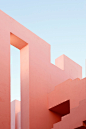 S e c r e t s : Returned few month after the first visit.This is a study of Ricardo Bofills famouse Muralla Roja, located in Calpe - Spain. It is said that the Muralla Roja is a result of the architects inspiration by the Mediterranean tradition of the ca