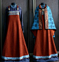 一些北欧地区的民族服飾，來自俄罗斯的设计师Savelyeva Ekaterina，面料上的花纹都是手工编织的，太美了～