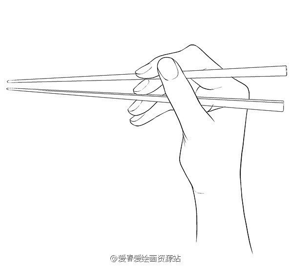 手的各种角度姿势之拿筷子的手（下）