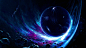 General 2560x1440 artwork digital art planet space asteroid space art wormholes