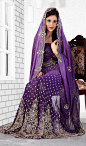 Purple Color Lengha Saree