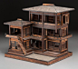 Lot: 65150: A Japanese Carved and Inlaid Wood Teahouse-Form , Lot Number: 65150, Starting Bid: $250, Auctioneer: Heritage Auctions, Auction: January 19 The Gentleman Collector  #5293, Date: January 19th, 2017 EST