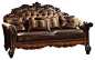 Acme Vendome Stationary Sofa with 3 Pillows in Cherry traditional-sofas