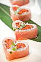 Heart-shaped Sushi (Spicy tuna with crunch roll wrapped in fresh tuna)