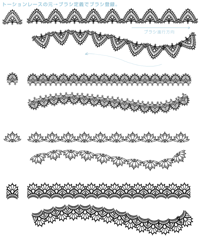 蕾丝笔刷素材